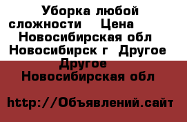 Уборка любой сложности. › Цена ­ 100 - Новосибирская обл., Новосибирск г. Другое » Другое   . Новосибирская обл.